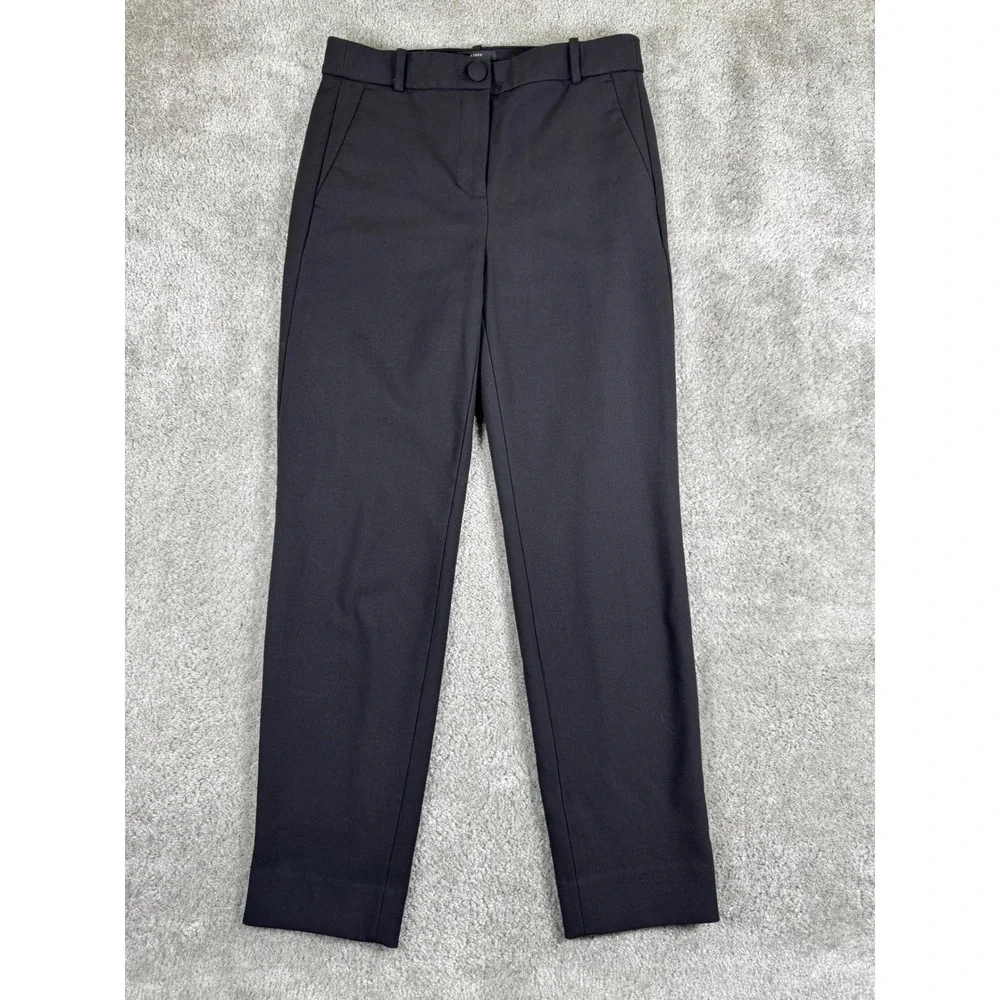 J.Crew 365 High-Rise Cameron Pant Black Slim Leg Trousers Size 2 Workwear
